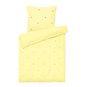 Juna Daisy sengetøy baby 70x100 cm gul