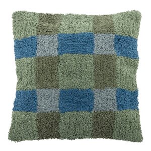 Bloomingville Pil pute 50x50 cm rutet grønn