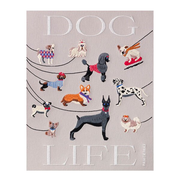 Printworks Brodert fotoalbum 33x27 cm Hund beige/multi