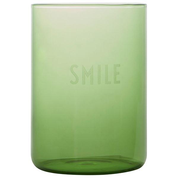 Design Letters Favourite glass 35 cl Smile grønn