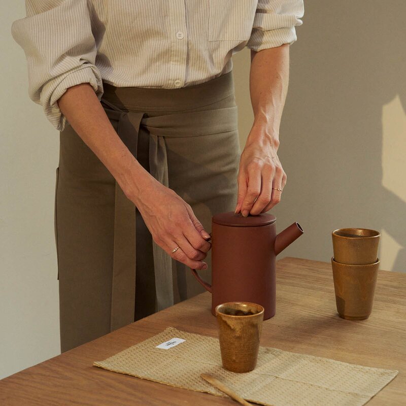 The Organic Company Serveringsforkle 100x83 cm clay