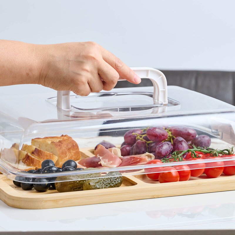Modern House Daily Use serveringsfat med lock 39x29 cm bambus