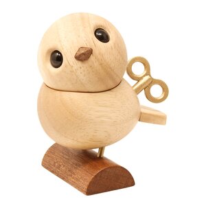 FableWood Nattergalen trefigur 8 cm lønn/gummitre/sapele