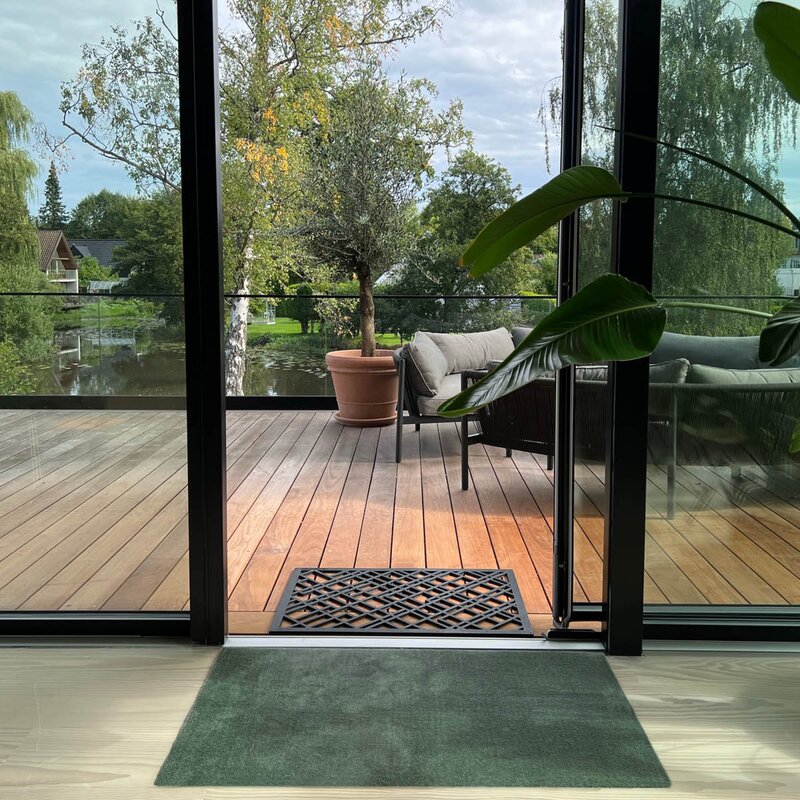 Tica Copenhagen Lines dørmatte gummi 90x60x1 cm svart