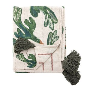 Bloomingville Birdliva pledd 160x130 cm flerfarget