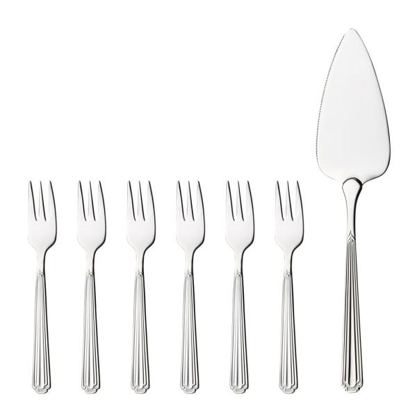 Hardanger bestikk Renessanse kakesett 7 deler