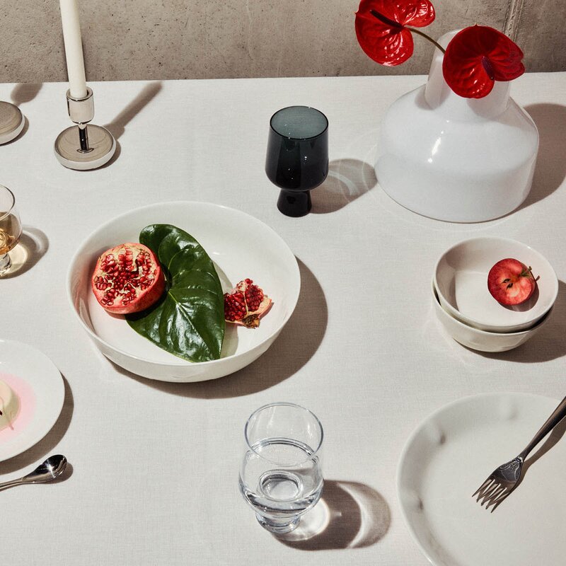 iittala Solare lav vase 22x20 cm hvit