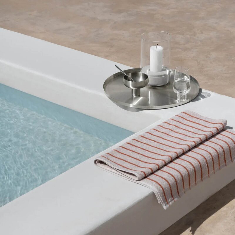 Blomus Arto håndhåndkle 100x50 cm beige/orange