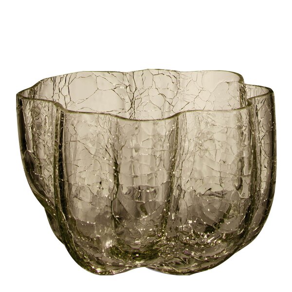 Kosta Boda Crackle lyktglass 5,8 cm taupe
