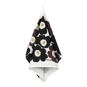 Marimekko Pieni Unikko kjøkkenhåndkle 47x70 cm hvit/grå/beige