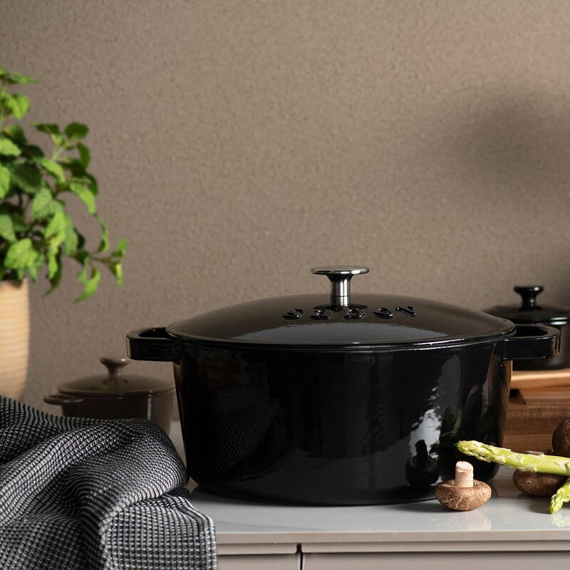 Sabor Støpejernsgryte 6,7L svart