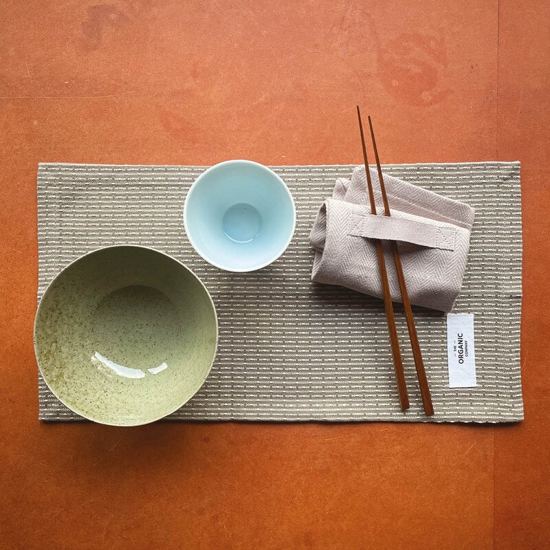 The Organic Company Serviett i bomull 20x20 cm 4 stk stone