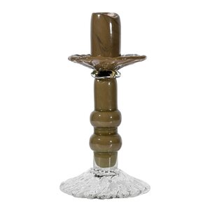 ByOn Lara lysestake 22 cm grønn/klar