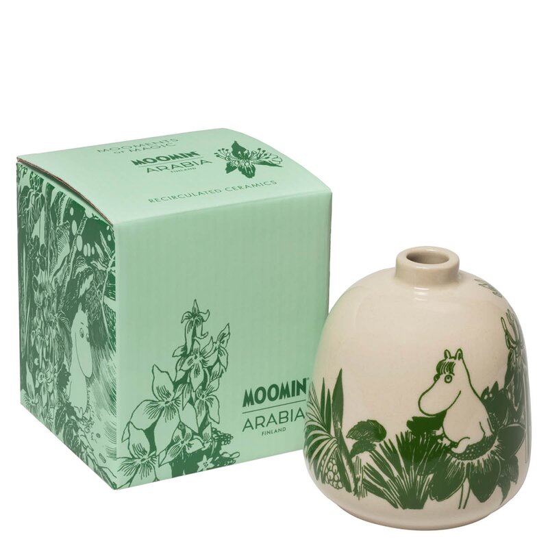 MoominArabia Mummi vase 8,3 cm mystisk skog grønn