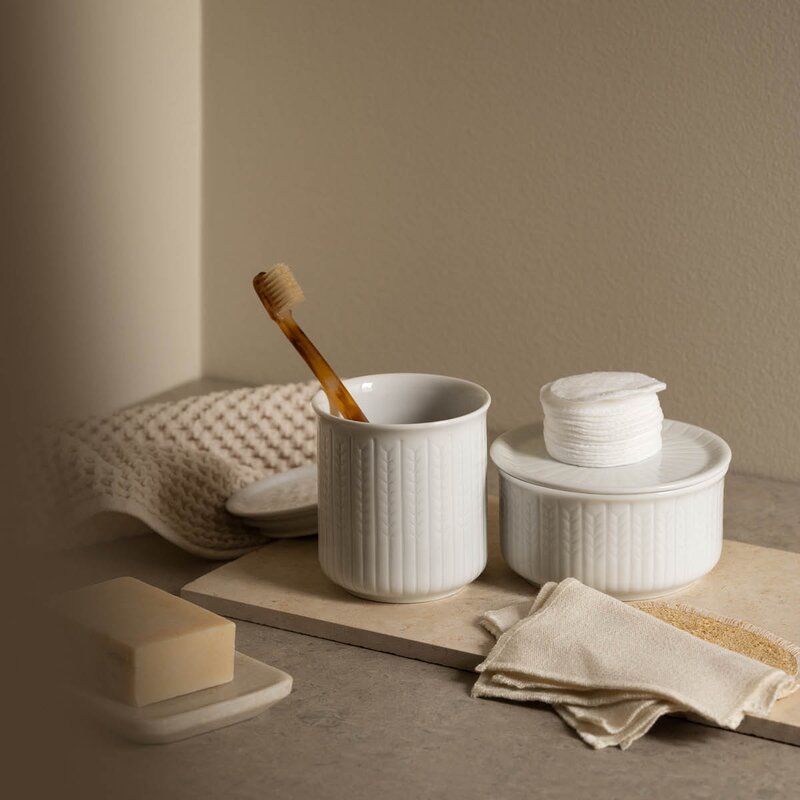 Rörstrand  Swedish Grace krukke M 0,8L snø/hvit