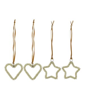 House Doctor Connect julepynt 4 stk champagne