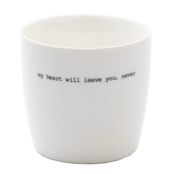 Sögne Home Krus my heart will leave you never 30 cl hvit