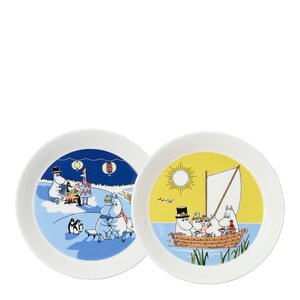 MoominArabia Mummi asjett 19 cm 2 stk vinterbål & seiltur 2024