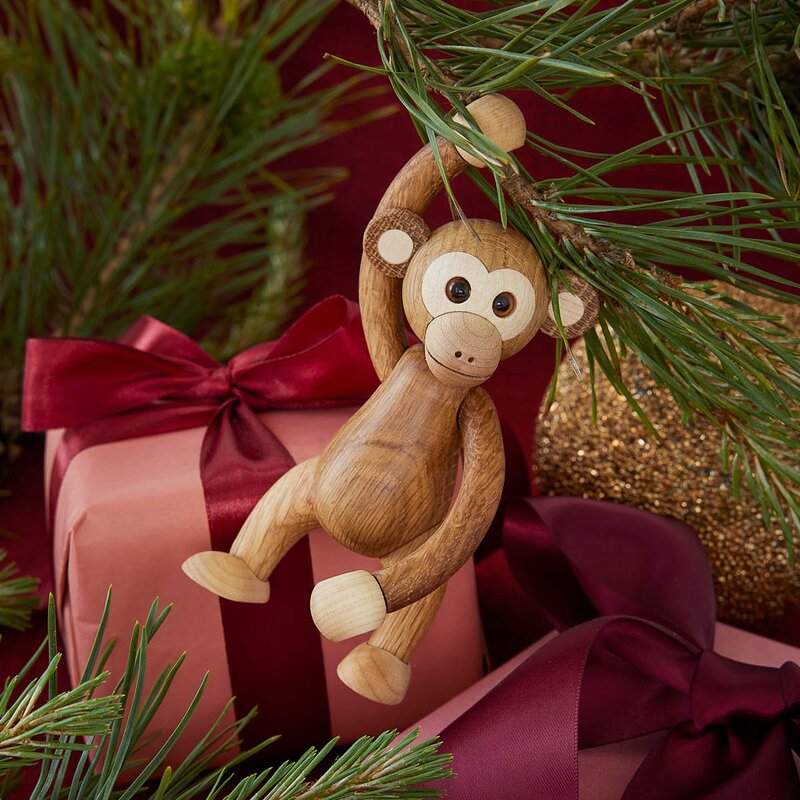 Spring Copenhagen Jolly Ape trefigur 11 cm eik