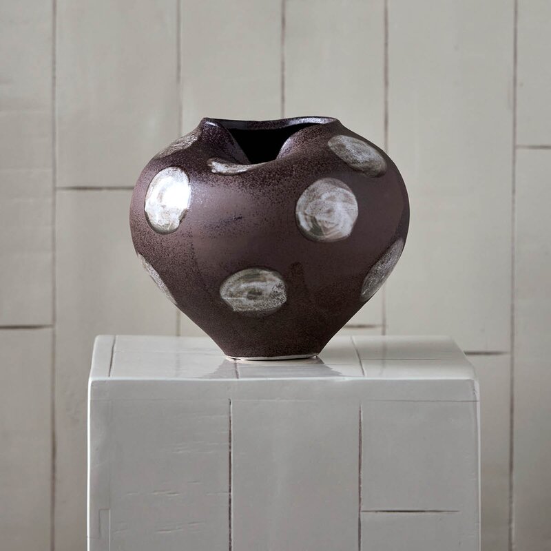 House Doctor Vase Expo 19 cm brun/off-white