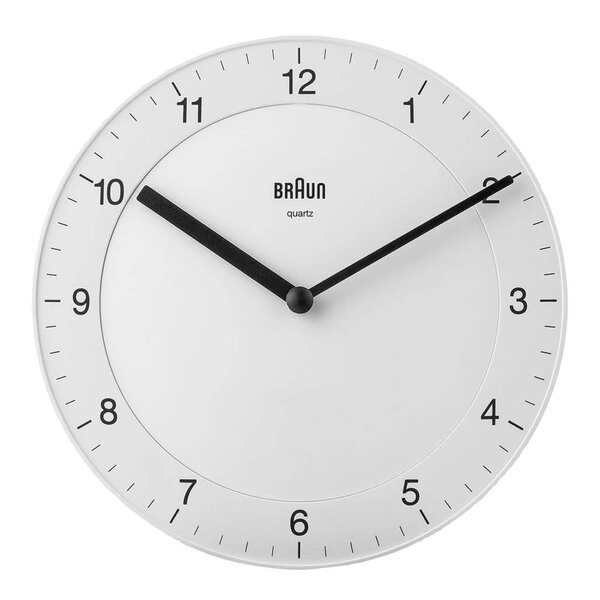Braun Vegglokke analog 20 cm hvit