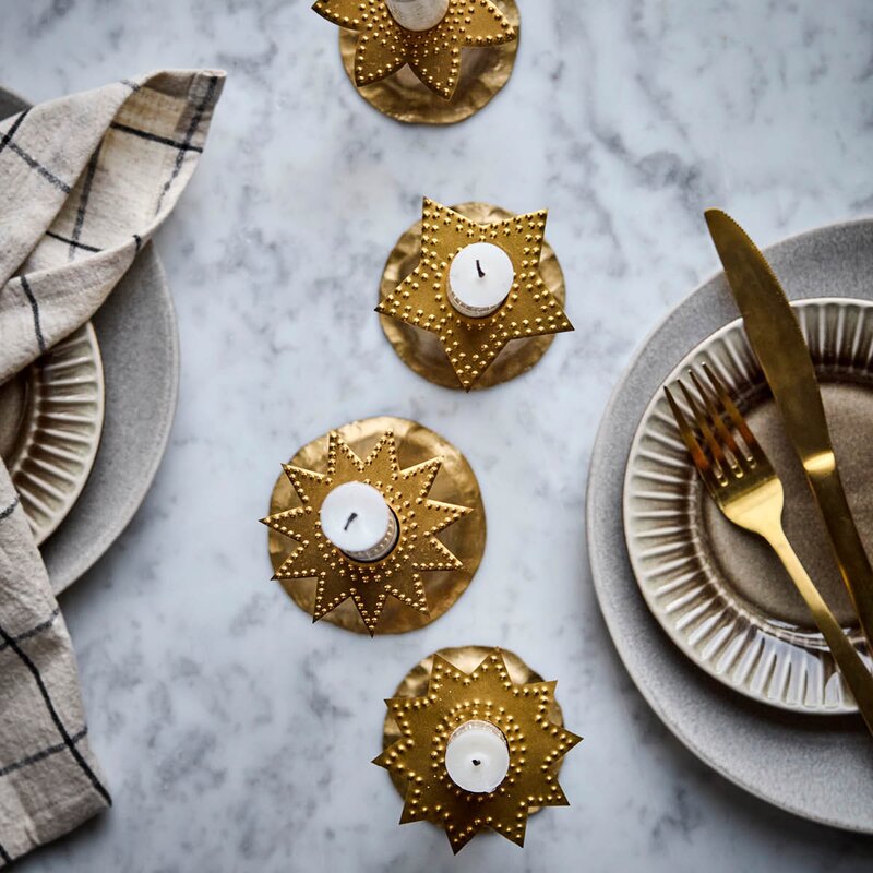 House Doctor Ring stearinlysringer 4 stk antikk messing