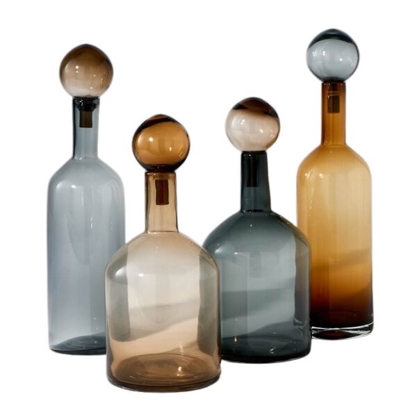 Pols Potten Bubbles & Bottles sett 4 deler cognac