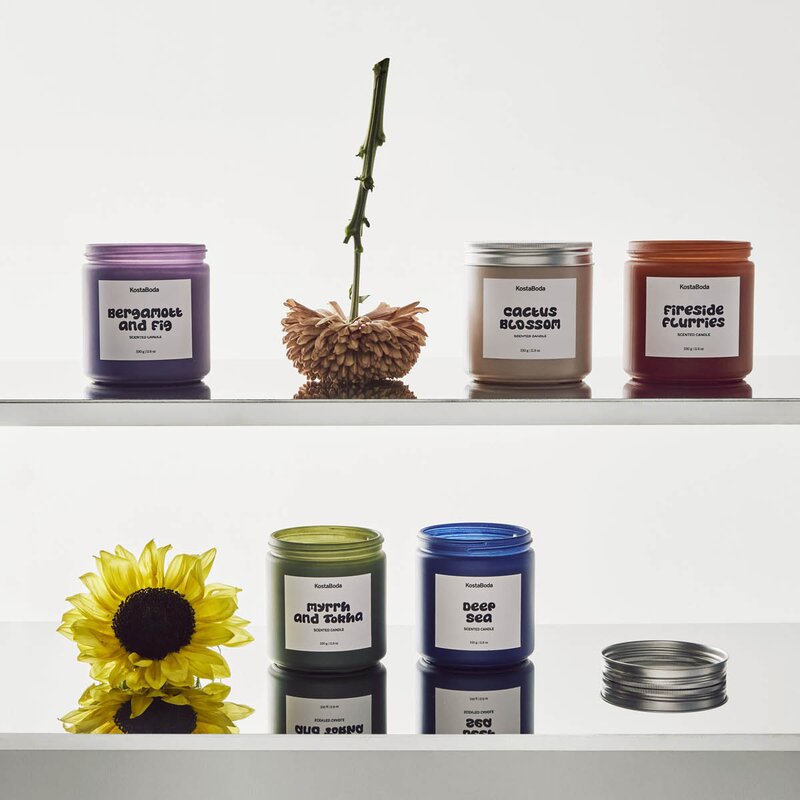 Kosta Boda Mind duftlys 10 cm Fireside Flurries