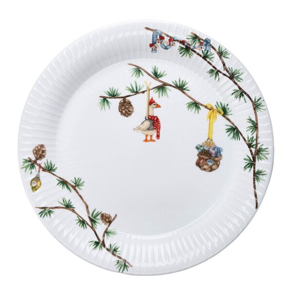 Kähler Hammershøi Christmas tallerken 27 cm hvit m/dekor