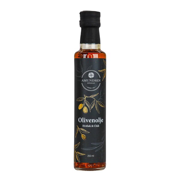 Amundsen Spesial Olivenolje m/hvitløk og chili 250 ml