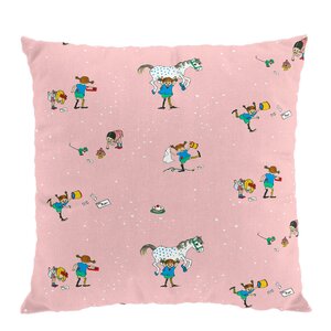 Arvidssons Textil Pippi med vänner putetrekk 47x47 cm rosa