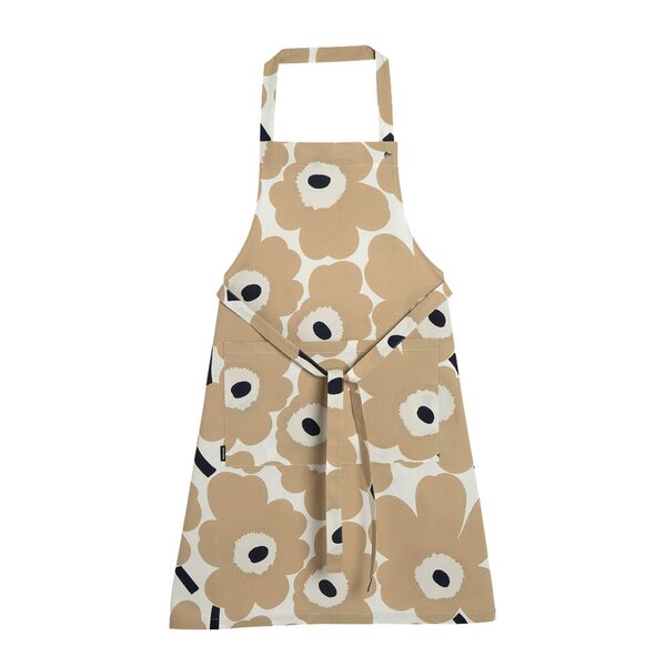 Marimekko Pieni Unikko forkle 85 cm hvit/beige/blå
