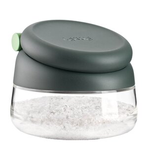 Lékué Saltbeholder med presslokk 12 cm grå/klar