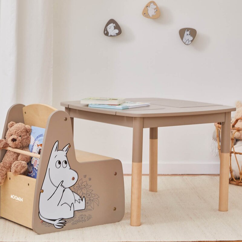 Barbo Toys Mummi oppbevaringsbord til barn 65x47 cm beige