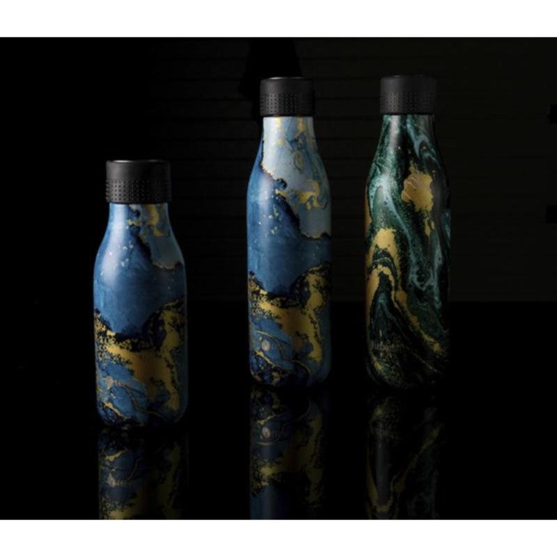 Les Artistes Bottle Up Design termoflaske 0,28L blå/gull/grå