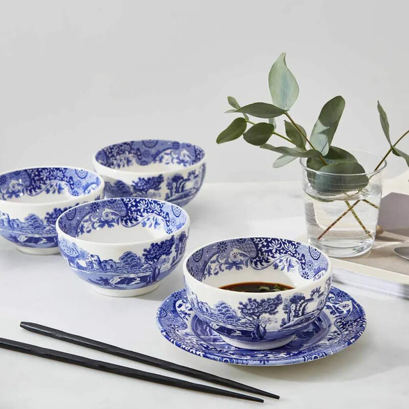 Spode Blue Italian dipskål 11 cm blå/hvit
