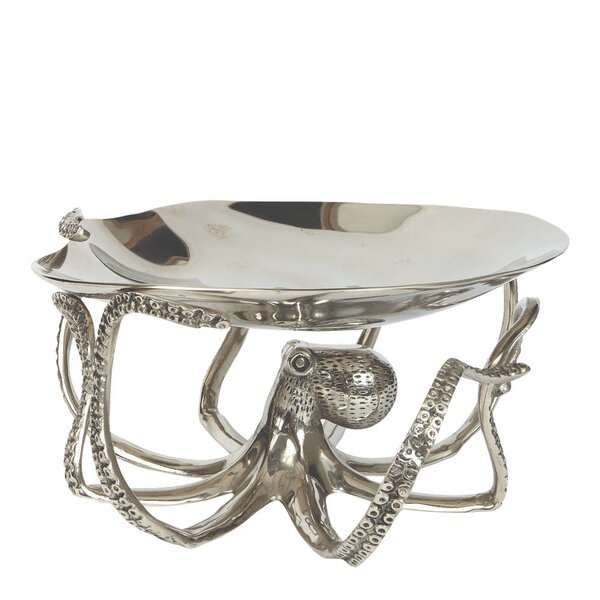 Culinary Concepts Octopus serveringsfat på blekksprutstativ sølv