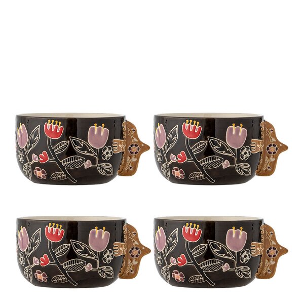 Bloomingville Vivielle skål 13 cm 4 stk tulipan