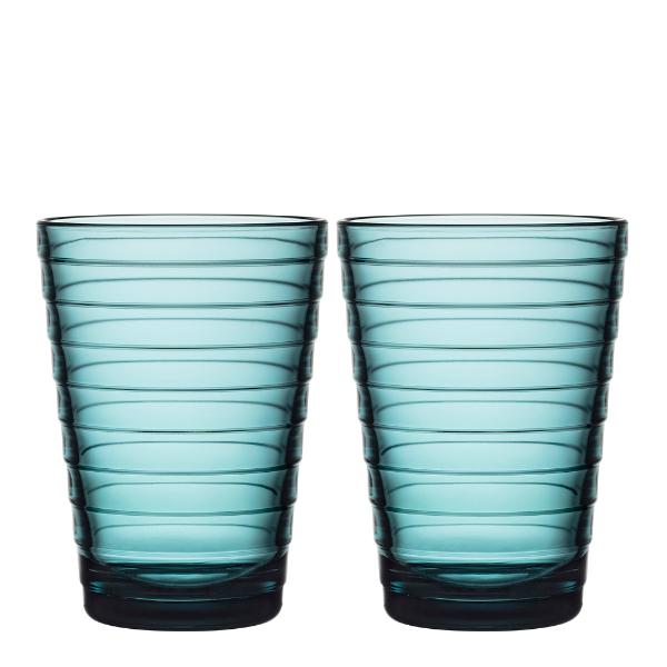 iittala Aino Aalto glass 33 cl 2p sjøblå 