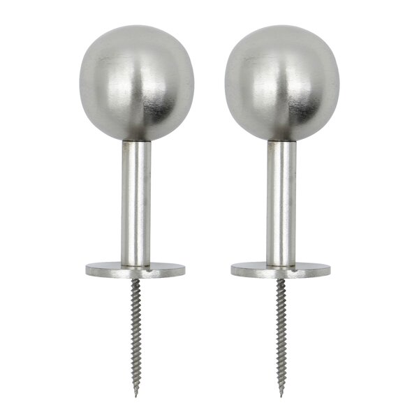 House Doctor Ball knagg 4 cm 2 stk sølvfinish