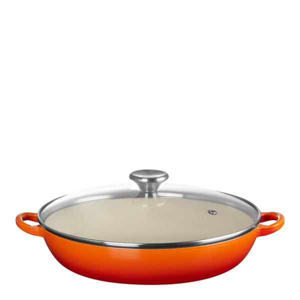 Le Creuset Buffetgryte med glasslokk 3,5L/30 cm volcanic
