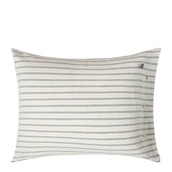 Lexington Putetrekk flanell 50x70 cm stripete hvit/grønn/beige