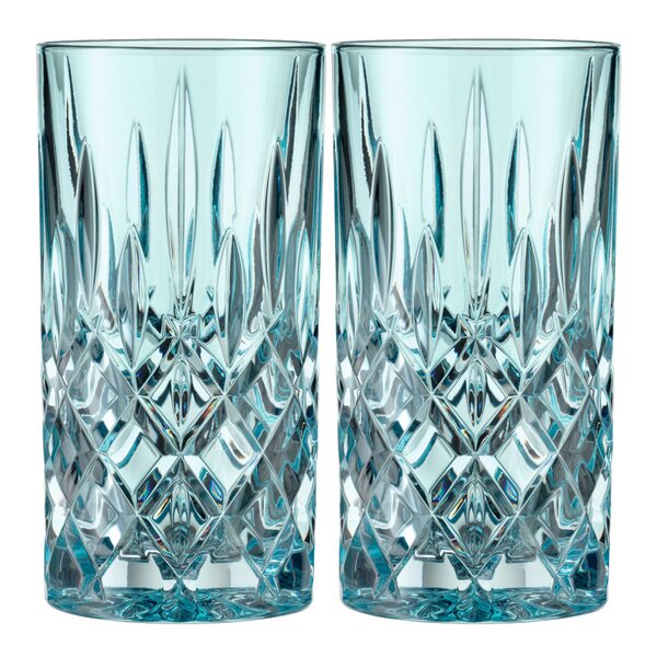 Nachtmann Noblesse Colour longdrinkglass 39,5 cl 2 stk aqua