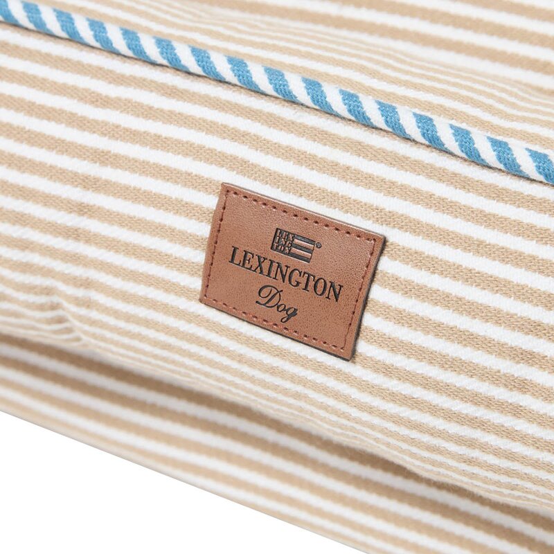 Lexington Hundeseng 45x60 cm beige/hvit/blå stripete