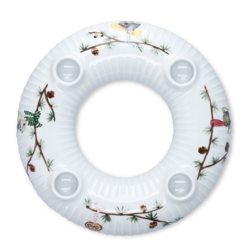 Kähler Hammershøi Christmas adventsstake 21,5 cm hvit m/dekor
