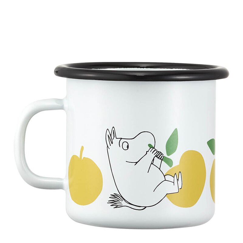 Muurla Mummikopp emalje 25 cl Snorkfrøken eple gul