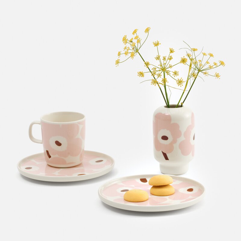 Marimekko Unikko krus 40 cl hvit/rosa/chestnut