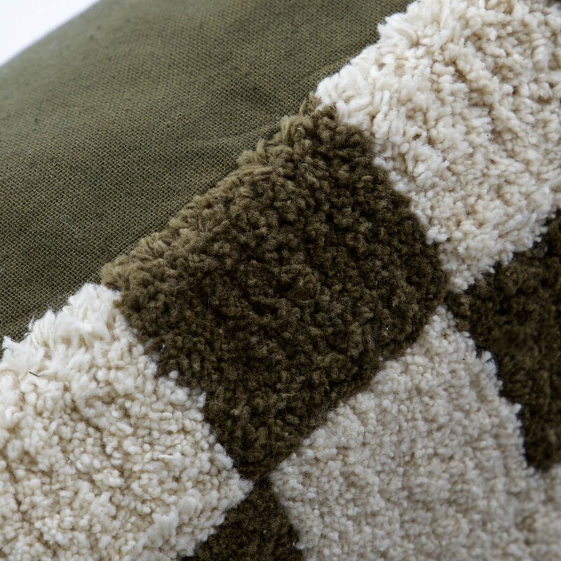 House Doctor Putetrekk Chess 50x50 cm grønn/off-white