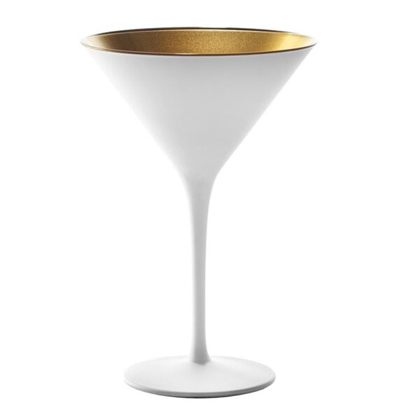 Stölzle Elements martiniglass 24 cl hvit/gull