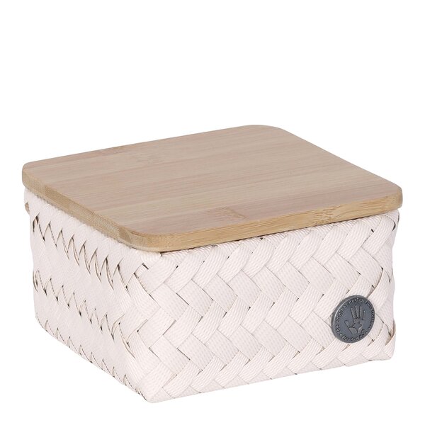 Handed By Top Fit Tiny oppbevaringskurv m/lokk 13x13x8 cm champagne